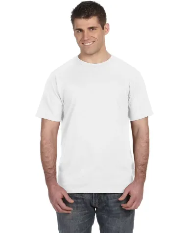 980 Anvil Combed Ring Spun Cotton T-Shirt in White front view