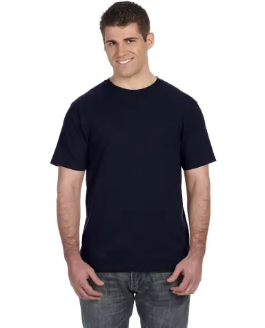 980 Anvil Combed Ring Spun Cotton T-Shirt in Navy front view