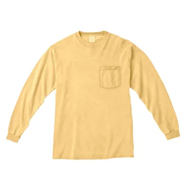 4410 Comfort Colors - Long Sleeve Pocket T-Shirt in Butter front view