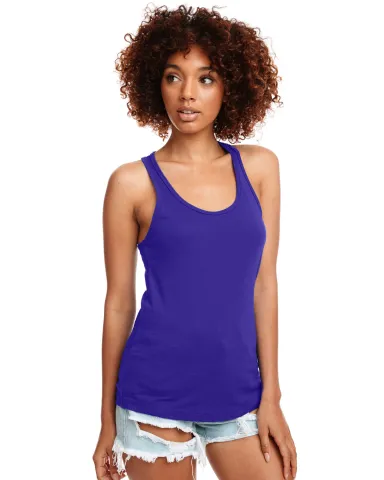 Next Level 1533 The Ideal Racerback Tank in Purple rush front view