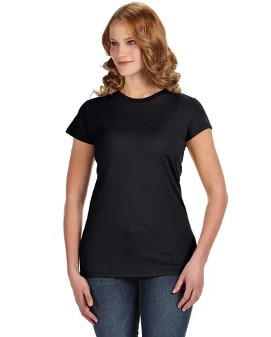 8138 J. America - Women's Glitter T-Shirt BLACK front view
