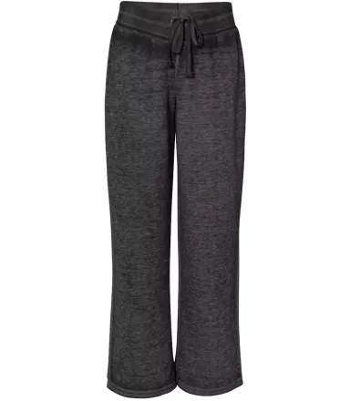8914 J. America - Women's Zen Fleece Sweatpant TWISTED BLACK front view