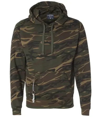 8615 J. America Tailgate Hooded Fleece Pullover CAMOUFLAGE front view
