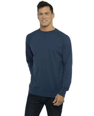Next Level N9000 Unisex Terry Raglan Pullover in Cool blue front view