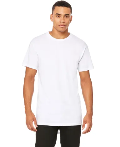 BELLA+CANVAS 3006 Long T-shirt in White front view