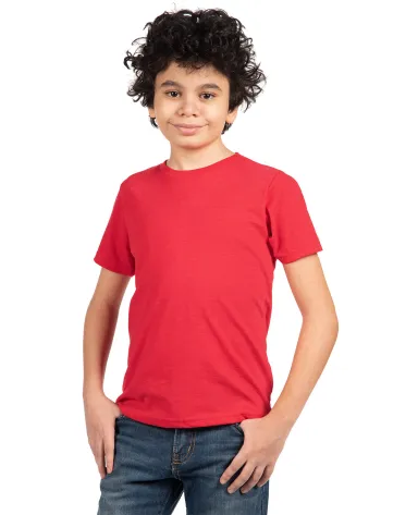 Next Level 3312 Boys CVC Crew Tee in Red front view
