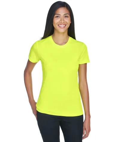  UltraClub 8620L Ladies' Cool & Dry Basic Performa BRIGHT YELLOW front view