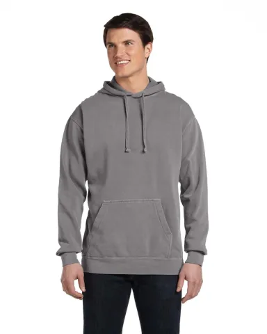 Comfort Colors 1567 Garment Dyed Hooded Pullover S in Grey front view