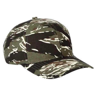 BX024 Big Accessories Structured Camo Hat in Rpstp tiger camo front view
