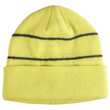 BA535 Big Accessories Reflective Beanie in Neon green front view