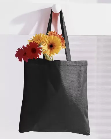 BE003 BAGedge 8 oz. Canvas Tote BLACK front view