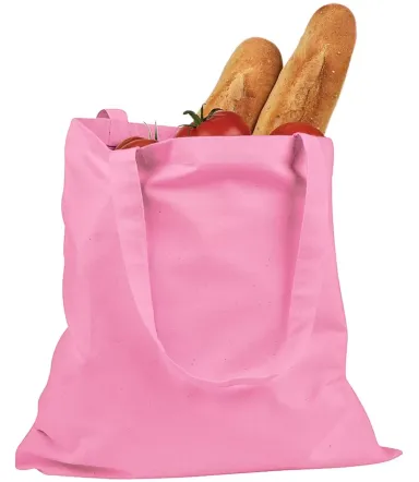 BE007 BAGedge 6 oz. Canvas Promo Tote PINK front view