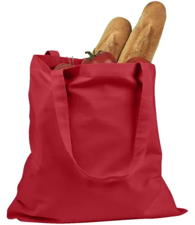 BE007 BAGedge 6 oz. Canvas Promo Tote RED front view