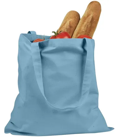 BE007 BAGedge 6 oz. Canvas Promo Tote SKY BLUE front view