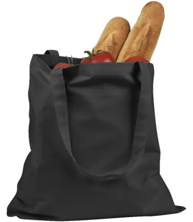 BE007 BAGedge 6 oz. Canvas Promo Tote BLACK front view