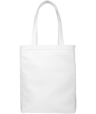 BE008 BAGedge 12 oz. Canvas Book Tote WHITE front view