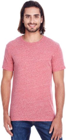 102A Threadfast Apparel Unisex Triblend Short-Slee in Red triblend front view