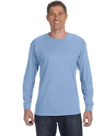 5586 Hanes® Long Sleeve Tagless 6.1 T-shirt - 558 in Light blue front view