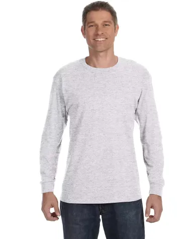 5586 Hanes® Long Sleeve Tagless 6.1 T-shirt - 558 in Ash front view