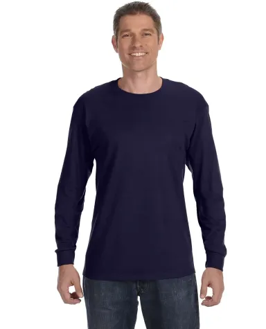 5586 Hanes® Long Sleeve Tagless 6.1 T-shirt - 558 in Navy front view