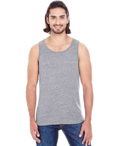 102C Threadfast Apparel Unisex Triblend Tank in Grey triblend front view