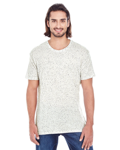 103A Threadfast Apparel Men's Triblend Fleck Short in Cream fleck front view