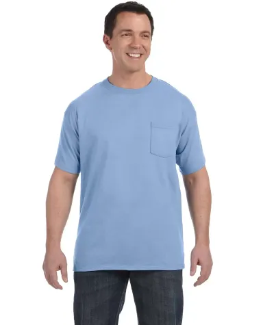 5590 Hanes® Pocket Tagless 6.1 T-shirt - 5590  in Light blue front view
