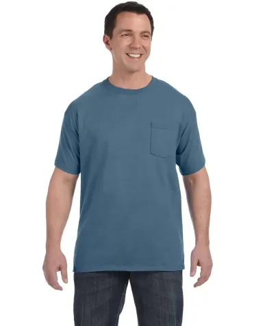 5590 Hanes® Pocket Tagless 6.1 T-shirt - 5590  in Denim blue front view