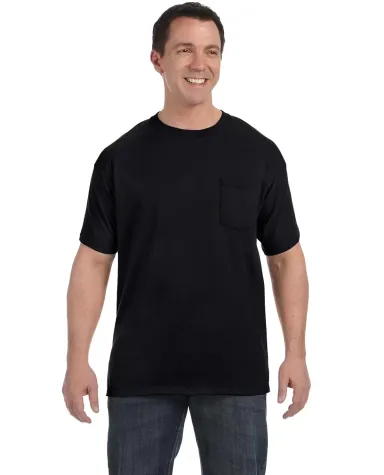 5590 Hanes® Pocket Tagless 6.1 T-shirt - 5590  in Black front view