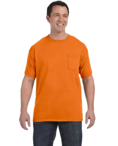 5590 Hanes® Pocket Tagless 6.1 T-shirt - 5590  in Orange front view