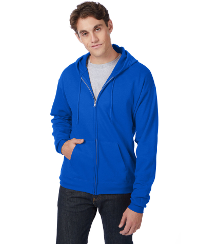 P180 Hanes® PrintPro®XP™ Full Zip Hooded Sweat in Deep royal front view