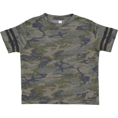 3037 Rabbit Skins Toddler Fine Jersey Football Tee in Vn camo/ vn smk front view