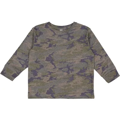 RS3302 Rabbit Skins Toddler Fine Jersey Long Sleev in Vintage camo front view