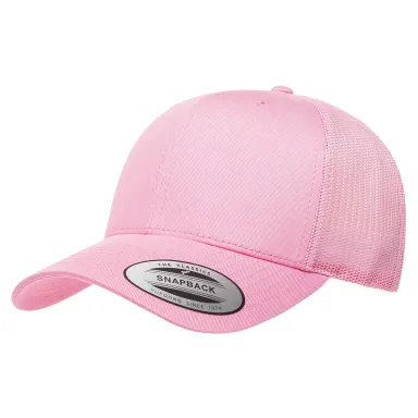 6606 Yupoong Retro Trucker Cap PINK front view