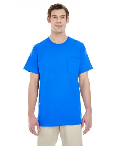 Gildan 5300 Heavy Cotton T-Shirt with a Pocket in Royal front view