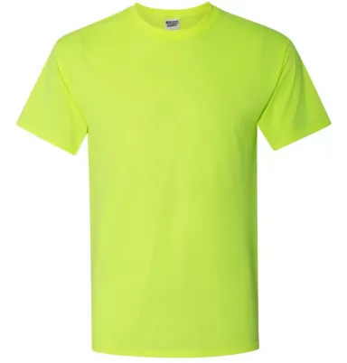 Jerzees 21MR Dri-Power Sport Short Sleeve T-Shirt SAFETY GREEN front view