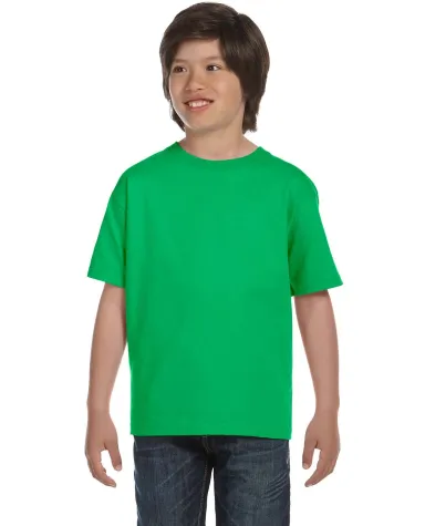 800B Gildan youth Tee in Electric green front view