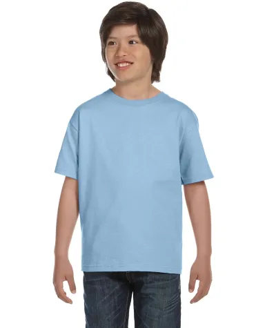 800B Gildan youth Tee in Light blue front view