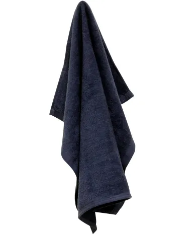 Carmel Towel Company C1518 Velour Hemmed Towel in Navy front view