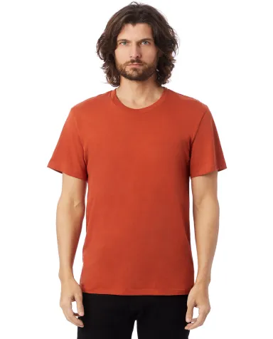 Alternative 6005 Organic Crewneck T-Shirt in Red clay front view