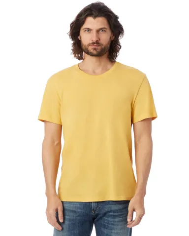 Alternative 6005 Organic Crewneck T-Shirt in Yellow ochre front view