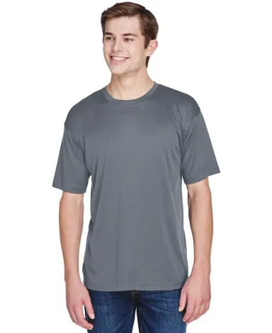 UltraClub 8620 Men's Cool & Dry Basic Performance  CHARCOAL front view