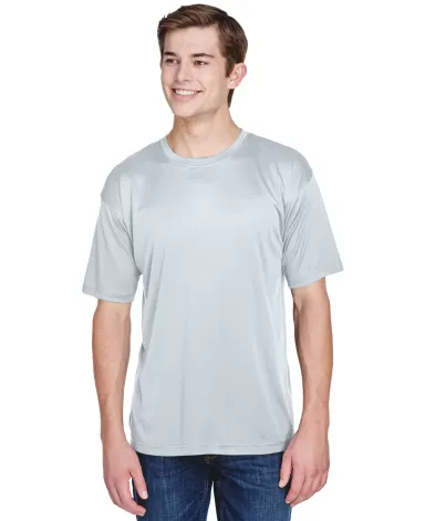 UltraClub 8620 Men's Cool & Dry Basic Performance  GREY front view