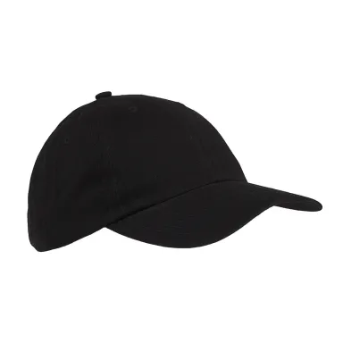 Big Accessories BX001Y Youth Youth 6-Panel Brushed in Black front view
