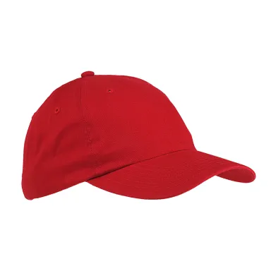 Big Accessories BX001Y Youth Youth 6-Panel Brushed in Red front view