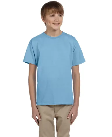 3931B Fruit of the Loom Youth 5.6 oz. Heavy Cotton LIGHT BLUE front view