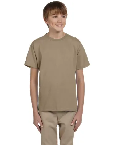 3931B Fruit of the Loom Youth 5.6 oz. Heavy Cotton KHAKI front view