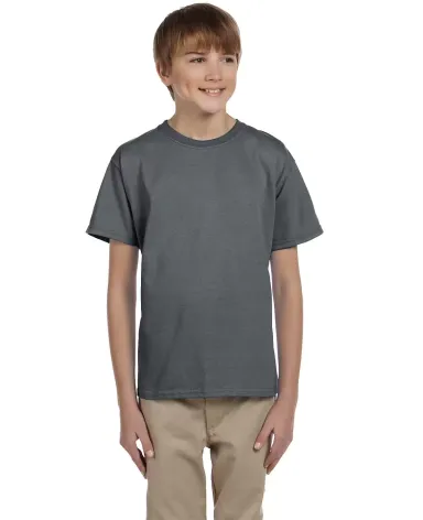 3931B Fruit of the Loom Youth 5.6 oz. Heavy Cotton CHARCOAL GREY front view