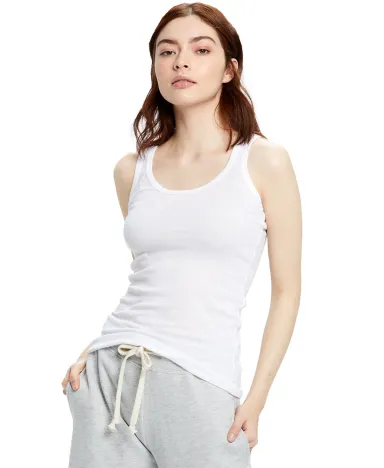US Blanks US500 Ladies' 4.4 oz. Beater Tank in White front view