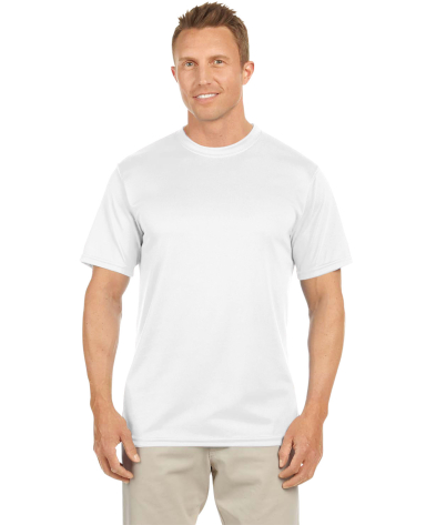 790 Augusta Mens Wicking Tee  in White front view